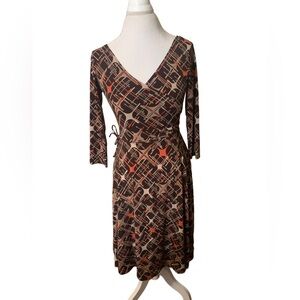 London Times Retro print dress